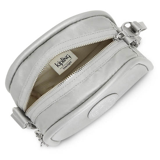 Kipling Jesper Metallic Crossbody Väska Silver | SE 2032ZU